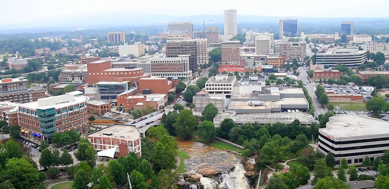 Greenville, SC downtown during the day