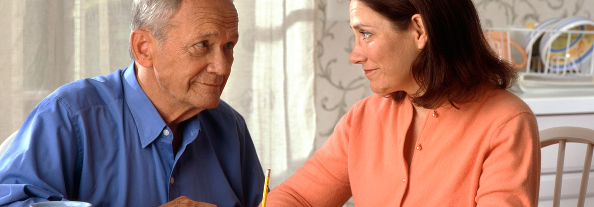 Couple planning finances