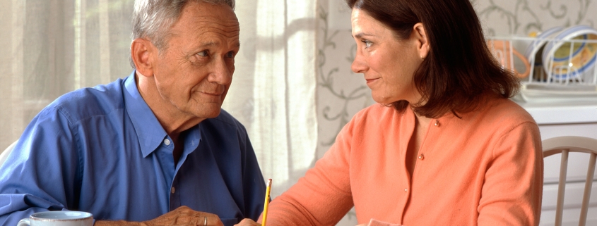 Couple planning finances