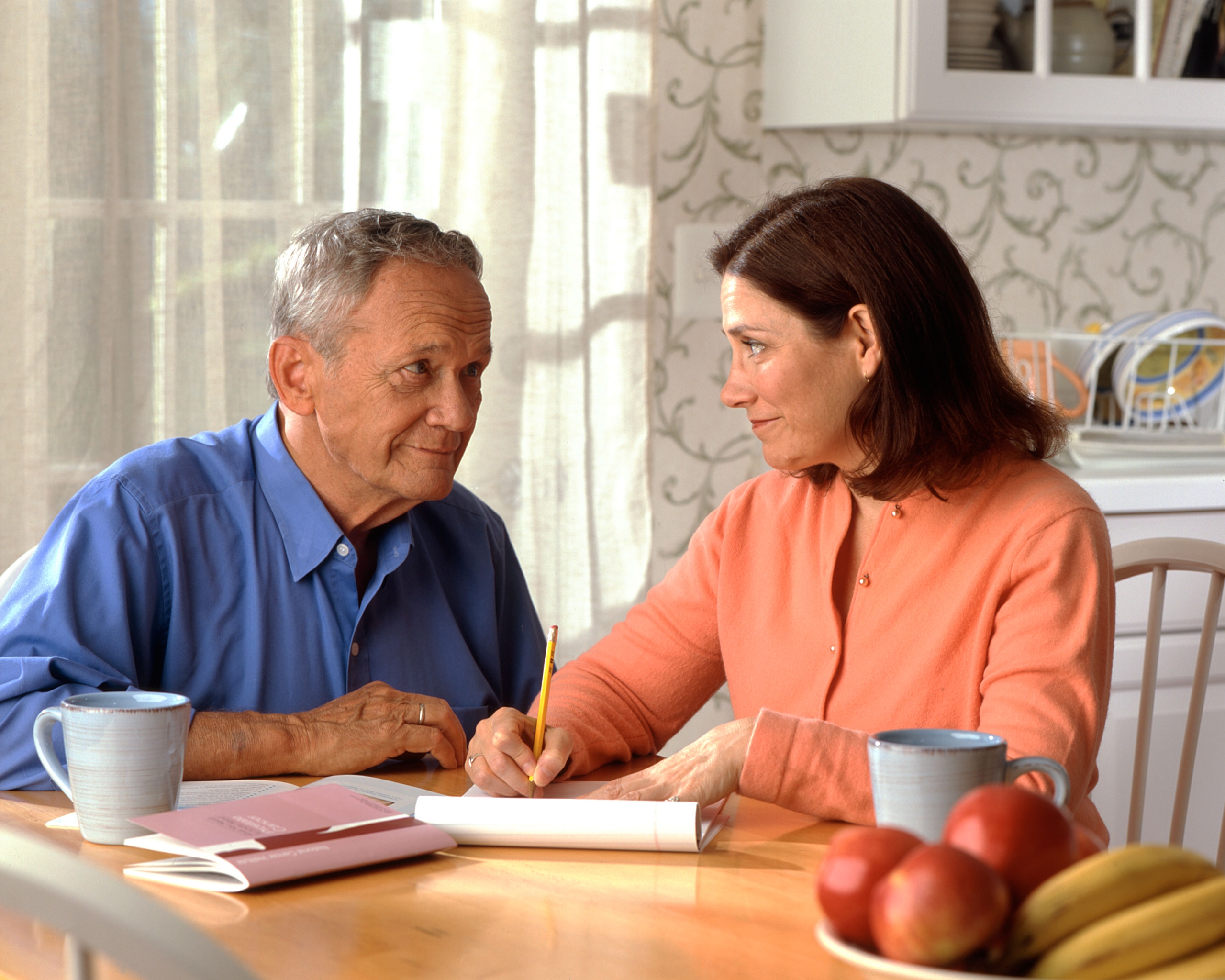 Couple planning finances