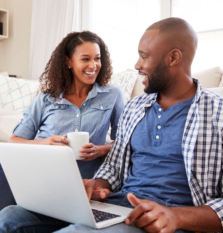 Couple planning their financial future