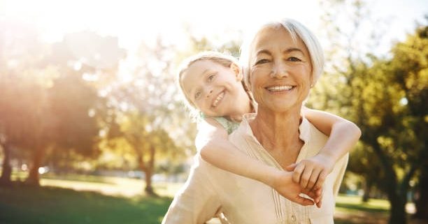 Senior woman with grandchild