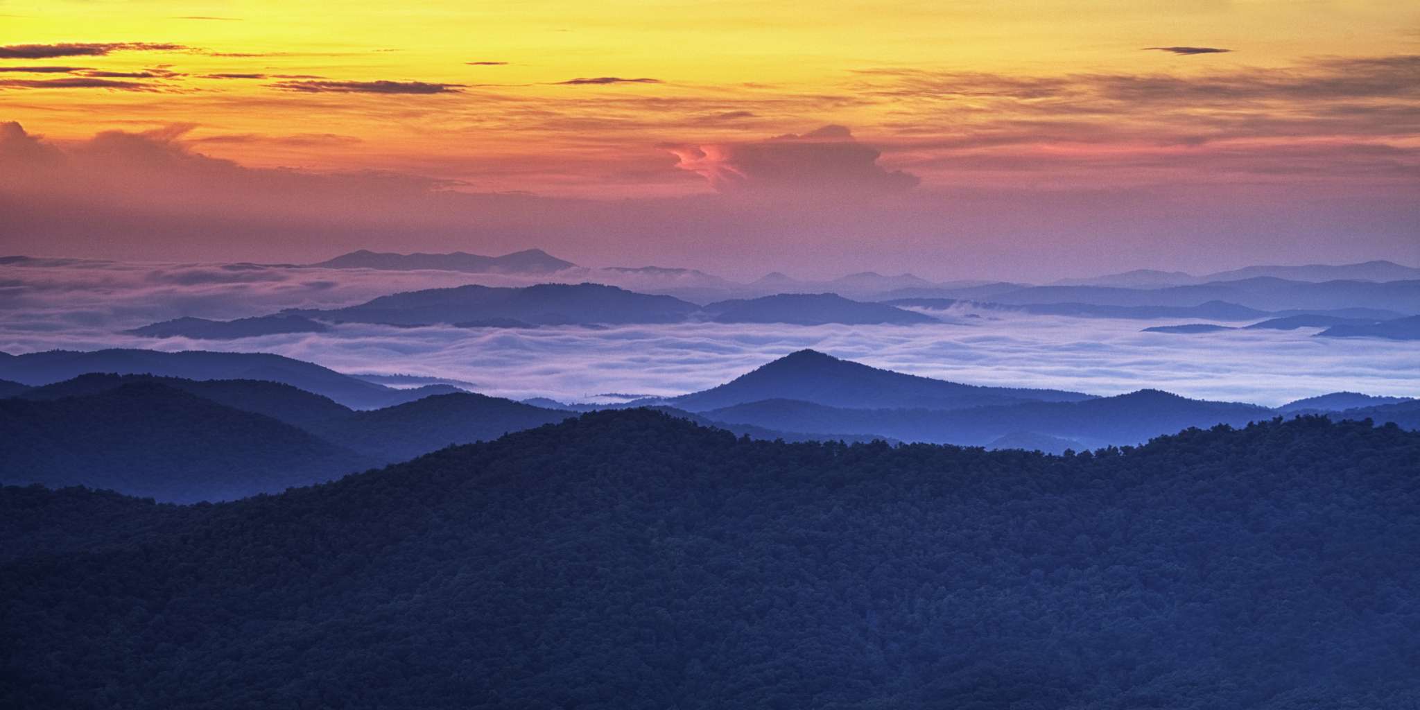 Blue Ridge Mountains in Asheville North Carolina